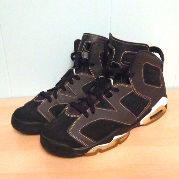 5.5Y Air Jordan 6 VI Lakers Black Grey 3M Reflective kids boys youth - Picture 1 of 12